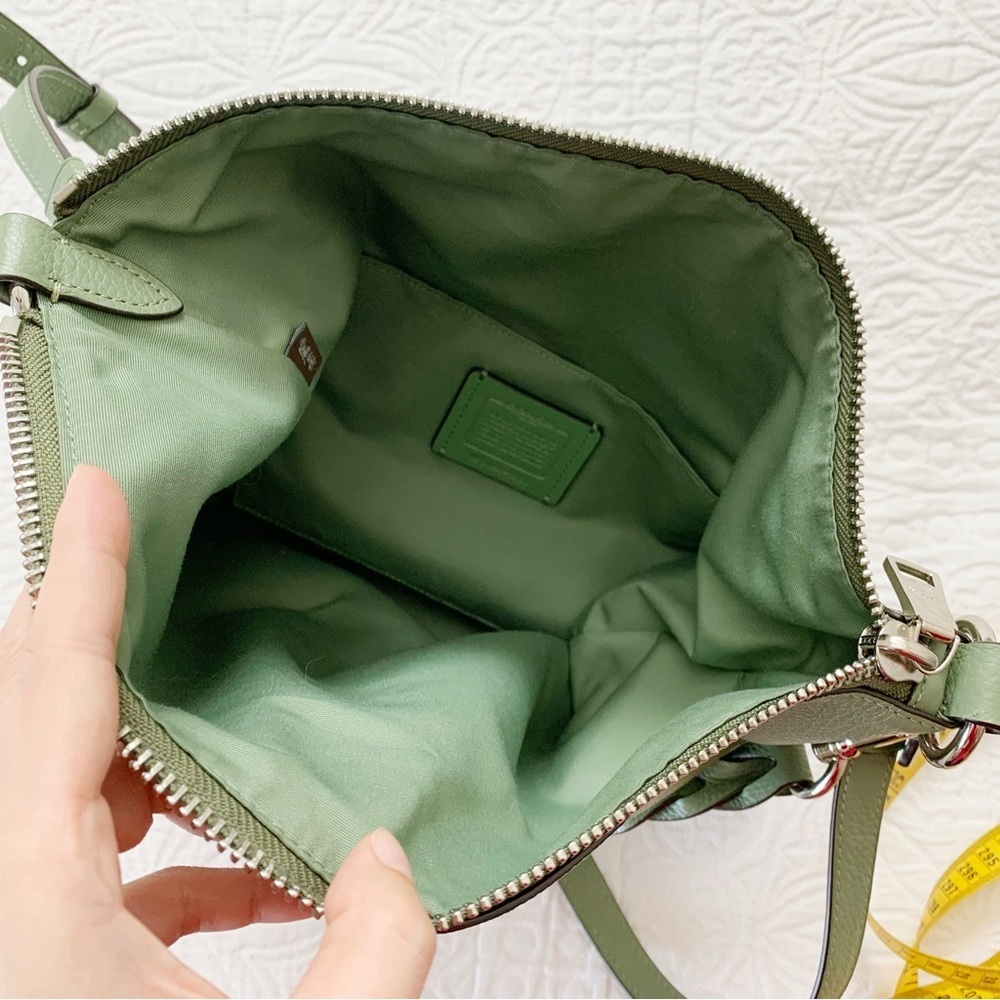 Coach Abby Leather Duffle‎ Tote Bag, Green - Picture 5 of 14